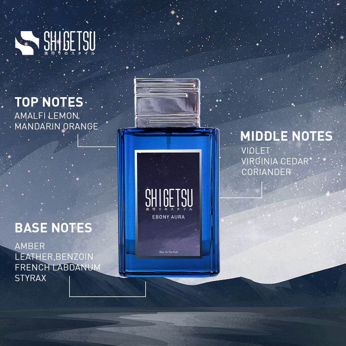 Shigetsu EBONY AURA PERFUME for Men Long Lasting 100 mL Gift for Boyfriend Oil Based Perfume