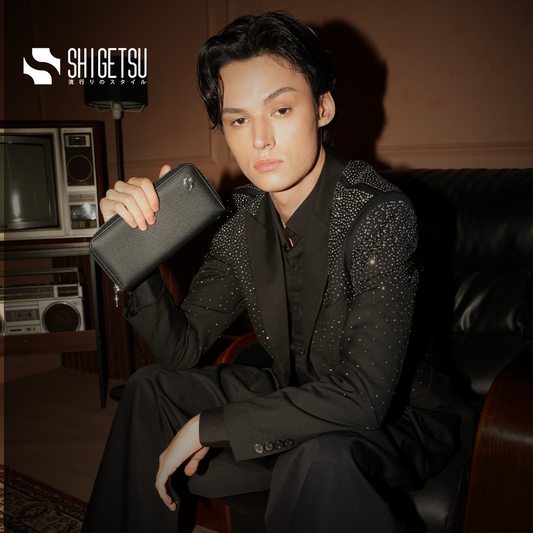 Shigetsu KUROBE Leather Long Wallet For Men