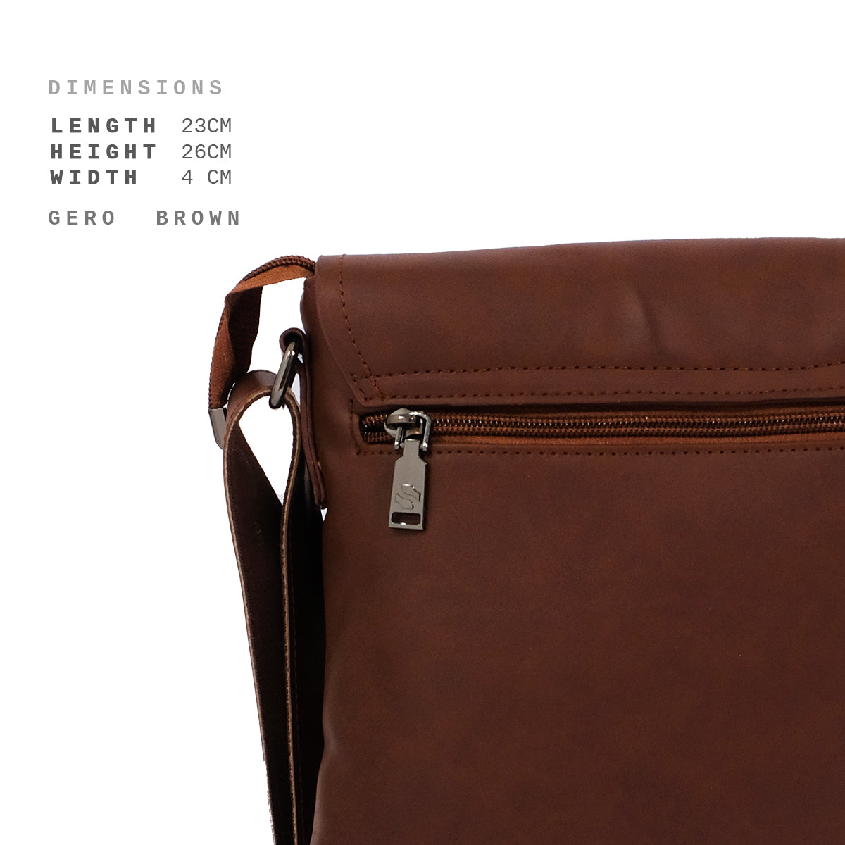 Shigetsu GERO Brown Leather sling bag for men Bag