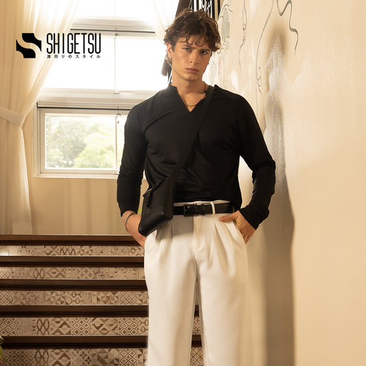 Shigetsu MICHI Leather Sling Bag for Men