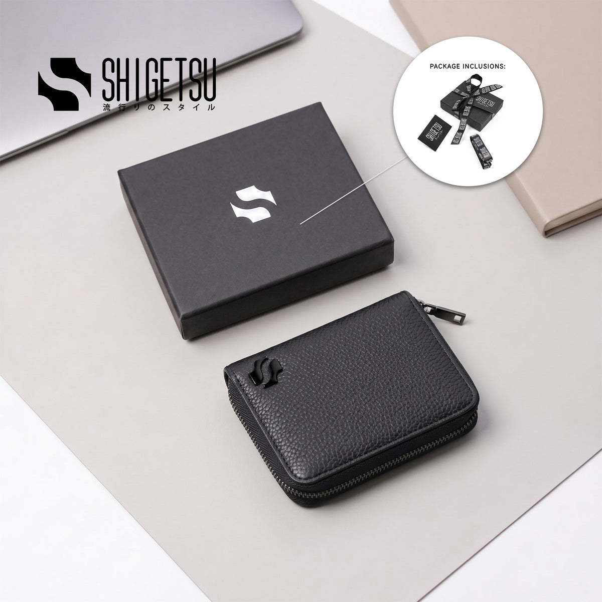 Shigetsu TOYOHASHI Leather Bifold Wallet for Men