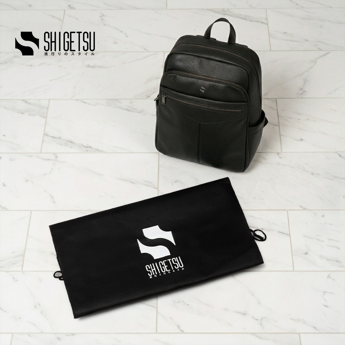 Shigetsu AOYAMA Leather Backpack Leather Backpack for School Bag Office Bag Casual  Mens Bagpack