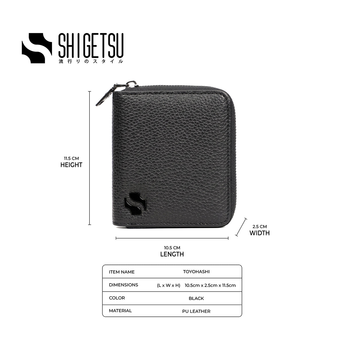 Shigetsu TOYOHASHI Leather Bifold Wallet for Men