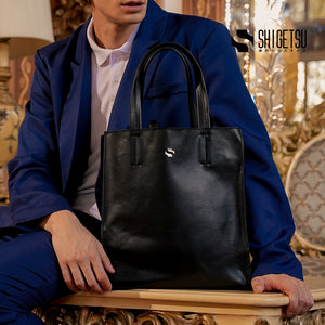 KITAIBARAKI Leather Tote Bag for School Men