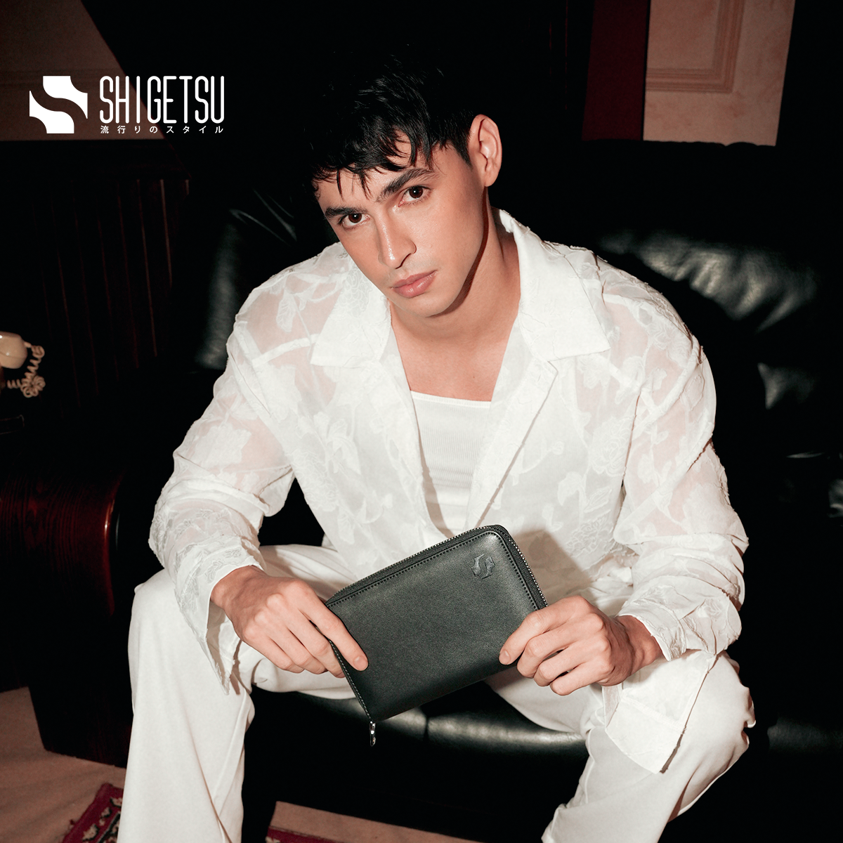 Shigetsu KURASHIKI Leather Passport Holder Travel Organizer Card Wallet