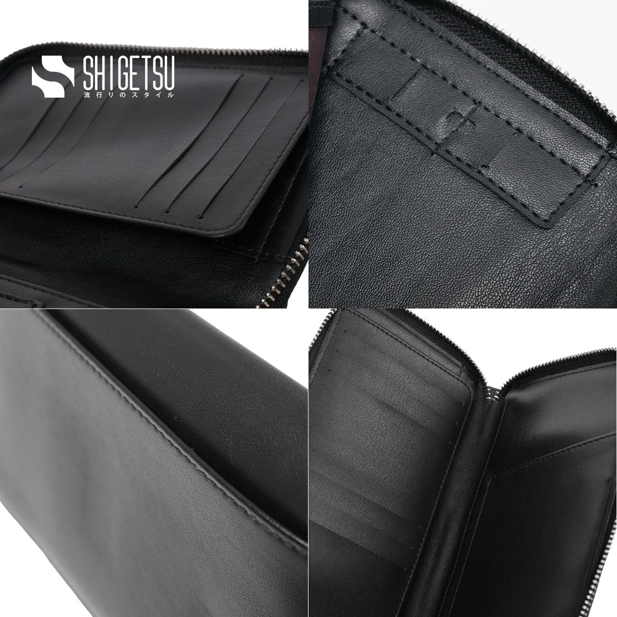 Shigetsu KURASHIKI Leather Passport Holder Travel Organizer Card Wallet