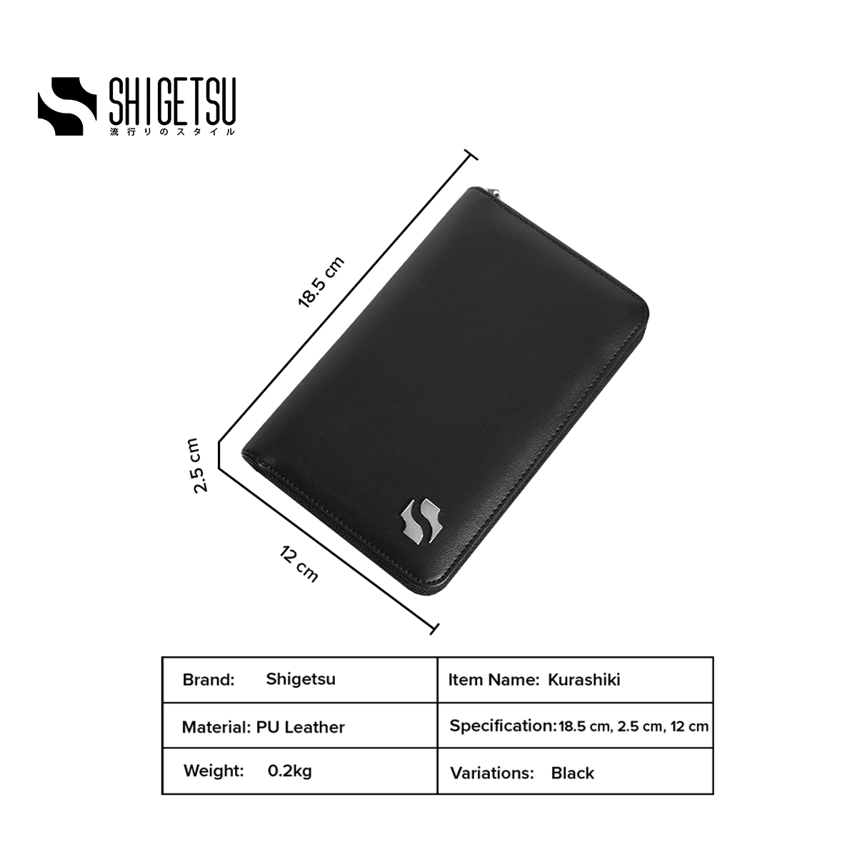 Shigetsu KURASHIKI Leather Passport Holder Travel Organizer Card Wallet