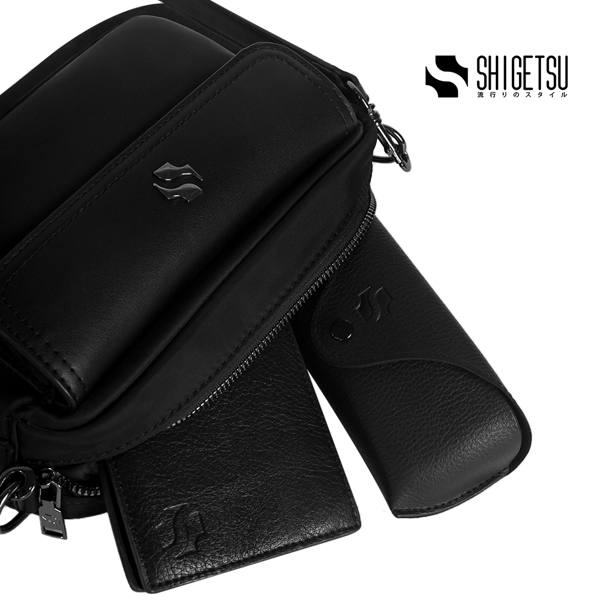 Shigetsu NICHINAN Leather Sling Bag for men