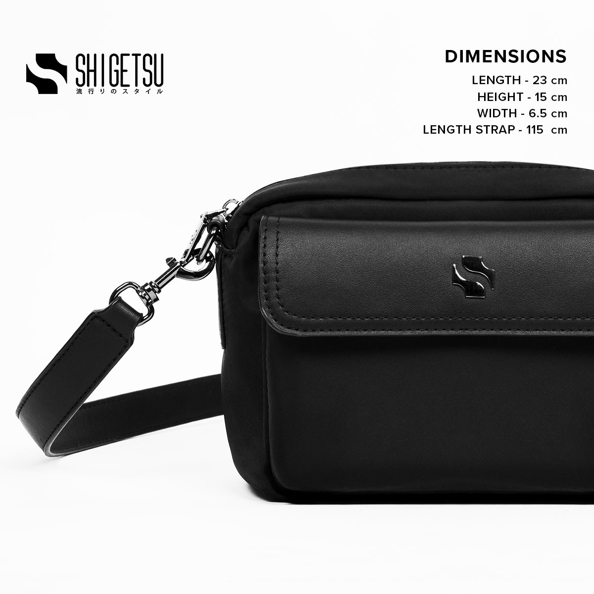 Shigetsu NICHINAN Leather Sling Bag for men