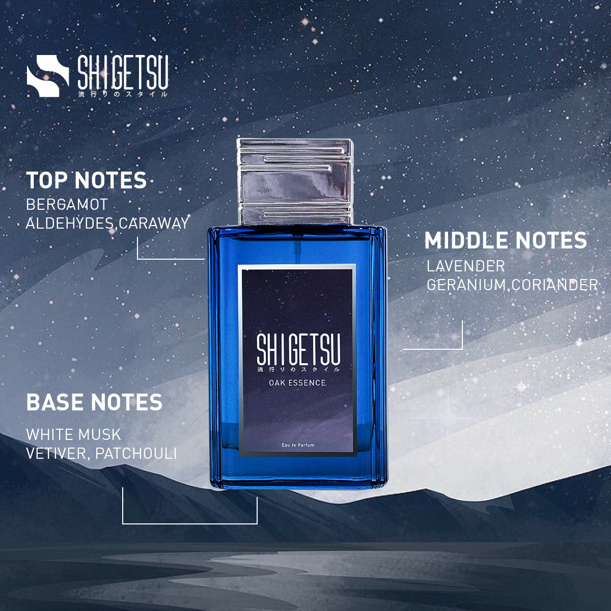 Shigetsu OAK ESSENCE PERFUME for Men Long Lasting Oil Based Perfume 100 mL