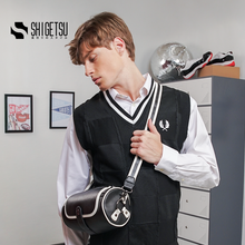 Load image into Gallery viewer, Shigetsu ESASHI Block Bag Leather barrel Sling bag for Men