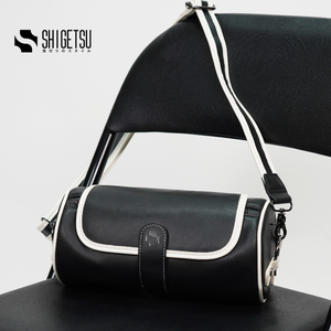 Shigetsu ESASHI Block Bag Leather barrel Sling bag for Men