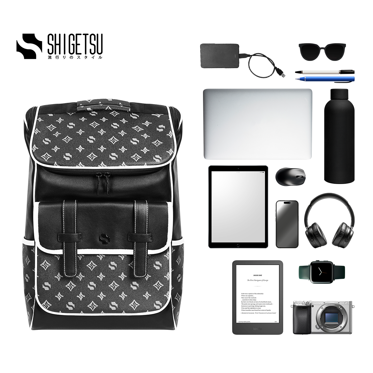 Shigetsu TAKEFU Block Backpack for Men