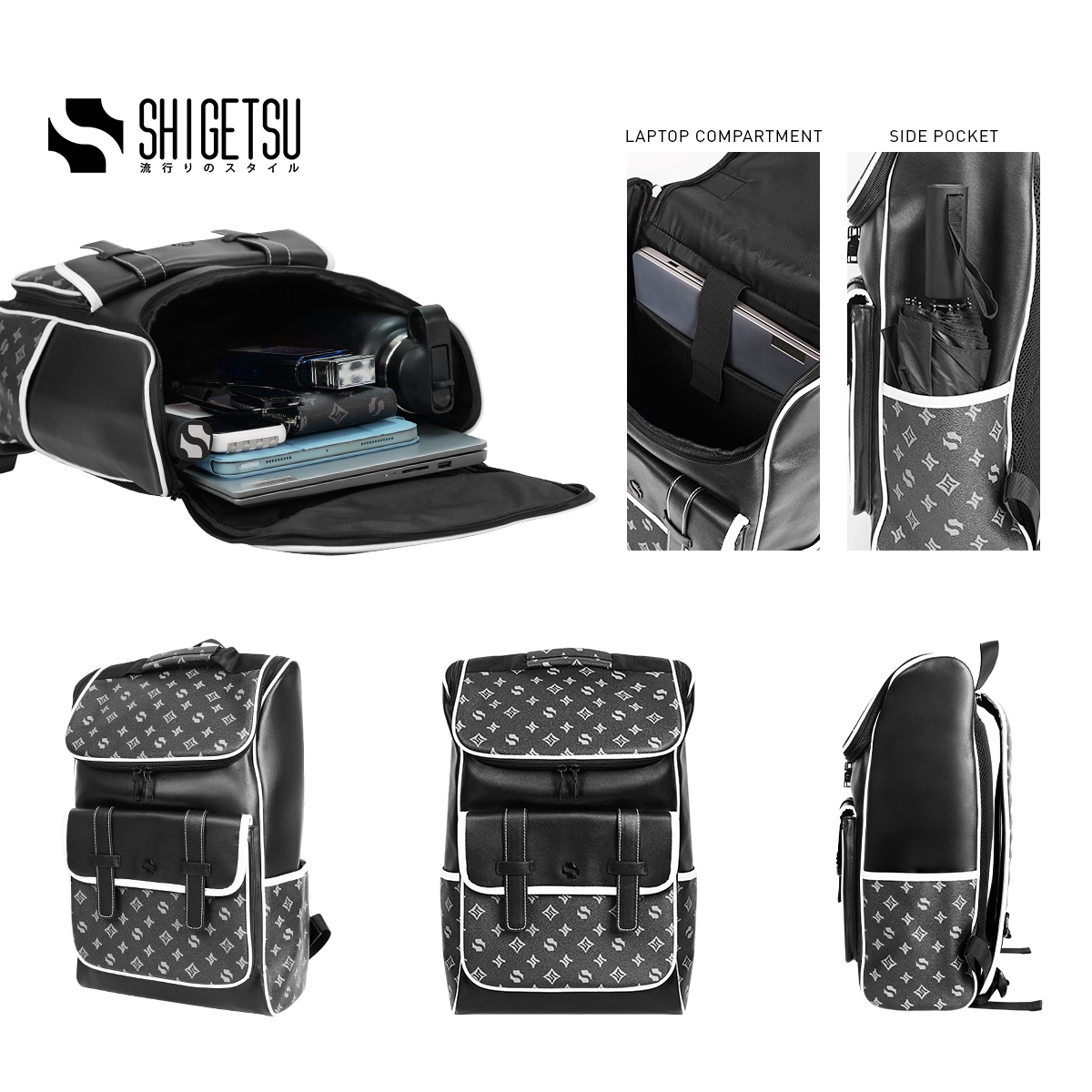 Shigetsu TAKEFU Block Backpack for Men