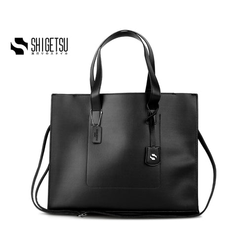 SHIMODATE Leather Tote Bag for school Men