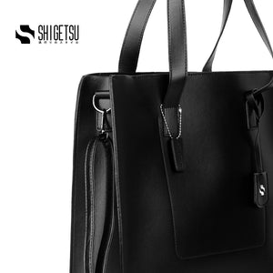 SHIMODATE Leather Tote Bag for school Men