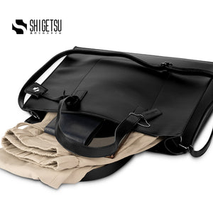 SHIMODATE Leather Tote Bag for school Men