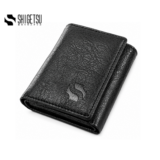 Shigetsu INAGI Leather Trifold Slim Wallet for Men