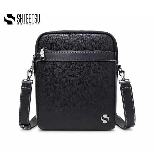 Shigetsu YUZEN Leather Sling Bag for Men
