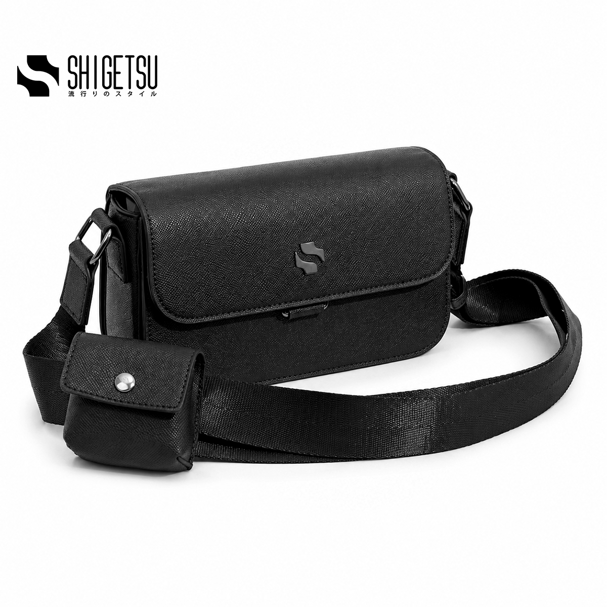 Shigetsu KADO Leather Sling Bag for Men