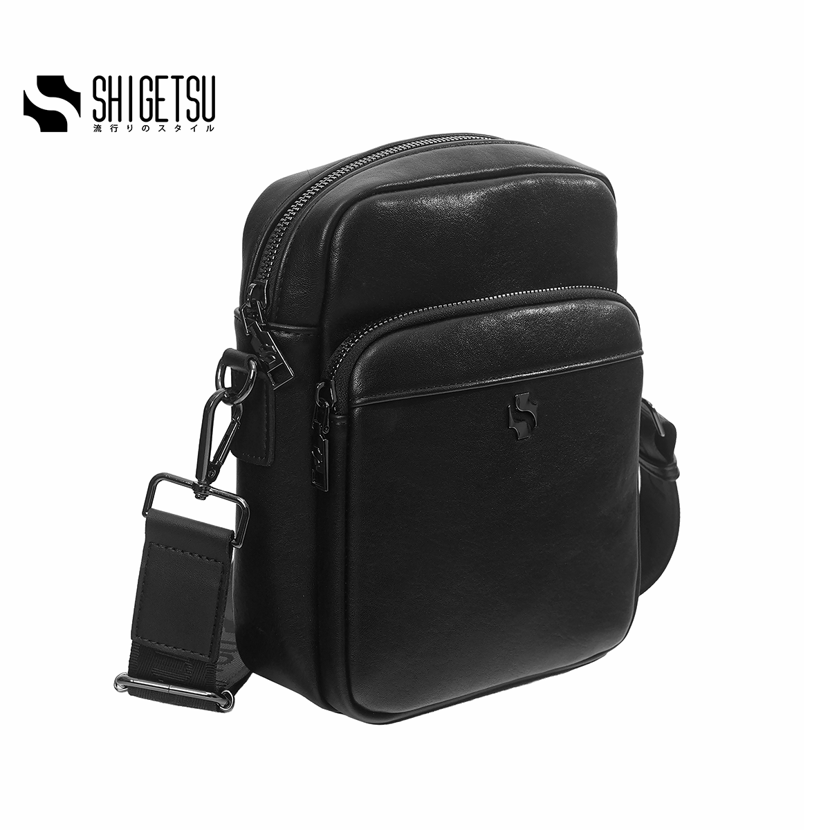 Shigetsu KOMAKI Leather Sling Bag Crossbody Bag for Men