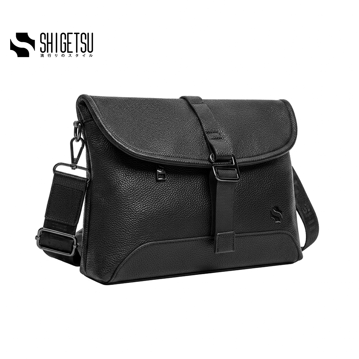 Shigetsu MIYAJIMA Leather Sling Bag Crossbody Bag for Men