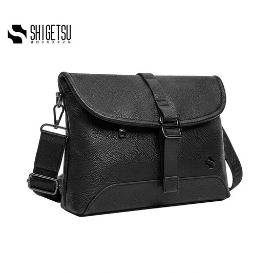 Shigetsu MIYAJIMA Leather Sling Bag Crossbody Bag for Men