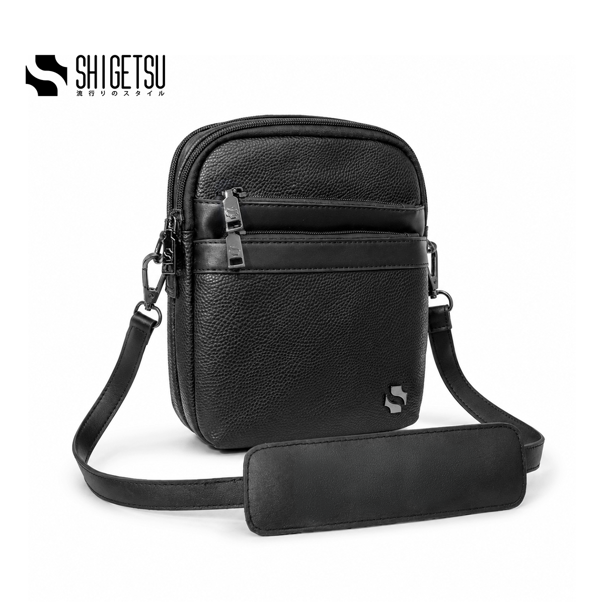 Shigetsu NAGI Leather Sling Bag for Men
