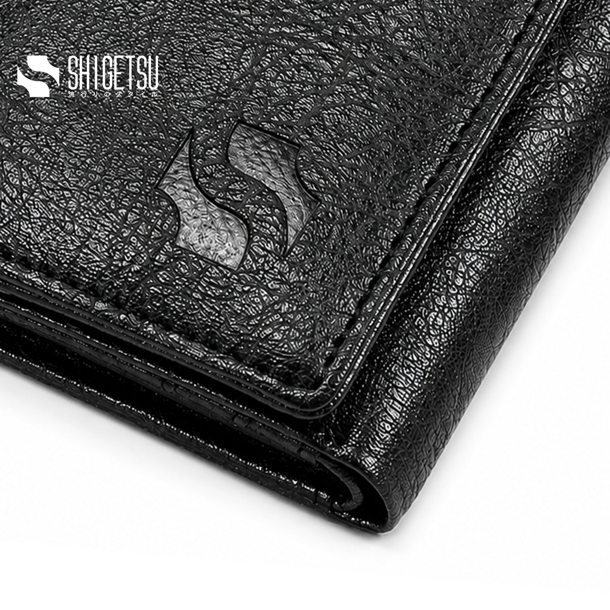 Shigetsu INAGI Leather Trifold Slim Wallet for Men