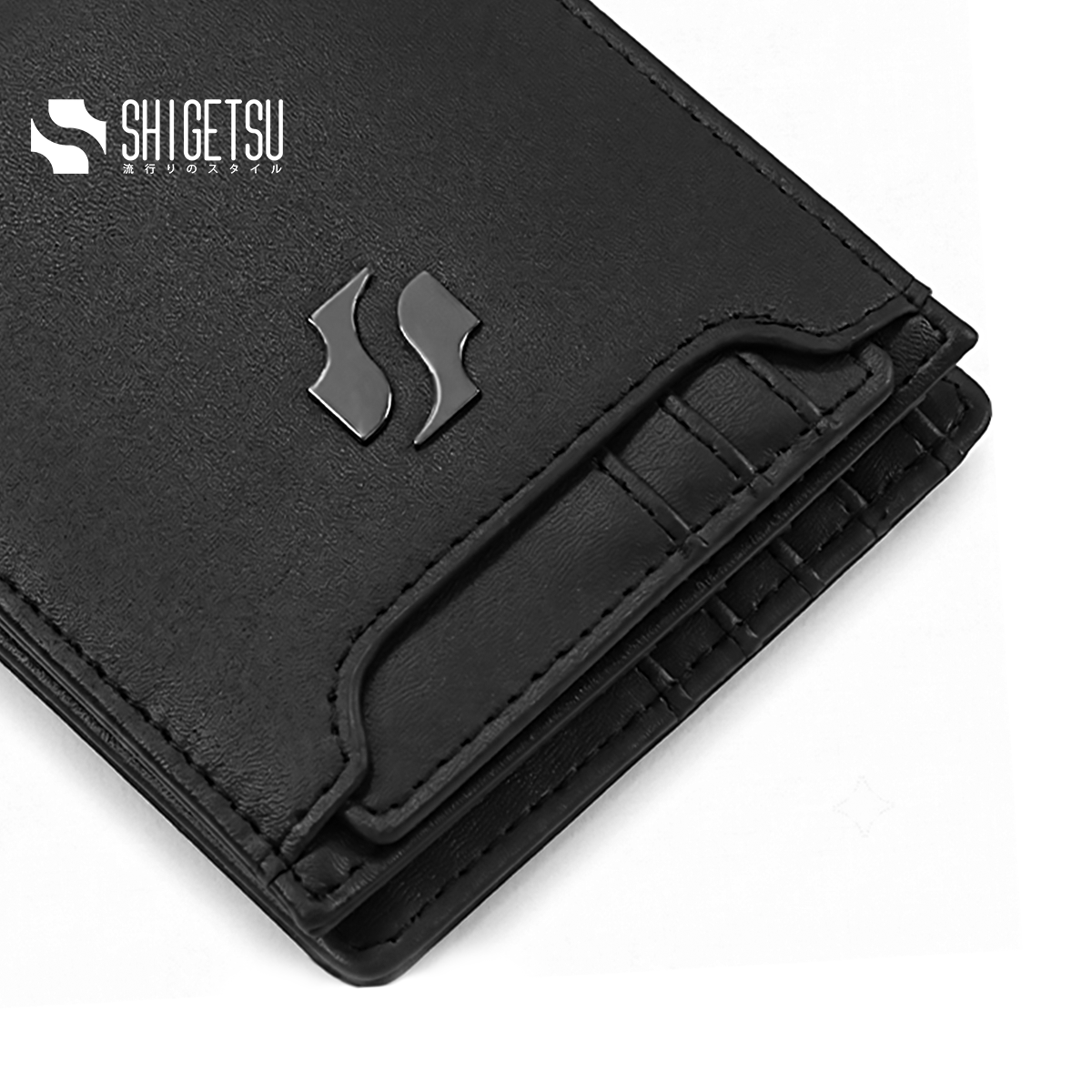 Shigetsu UMEDA Leather Bifold Wallet for Men