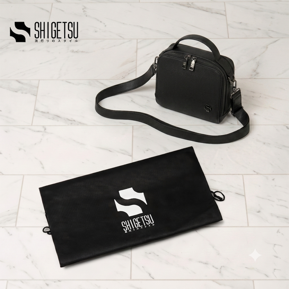 Shigetsu KARUIZAWA Leather Sling Bag for Men