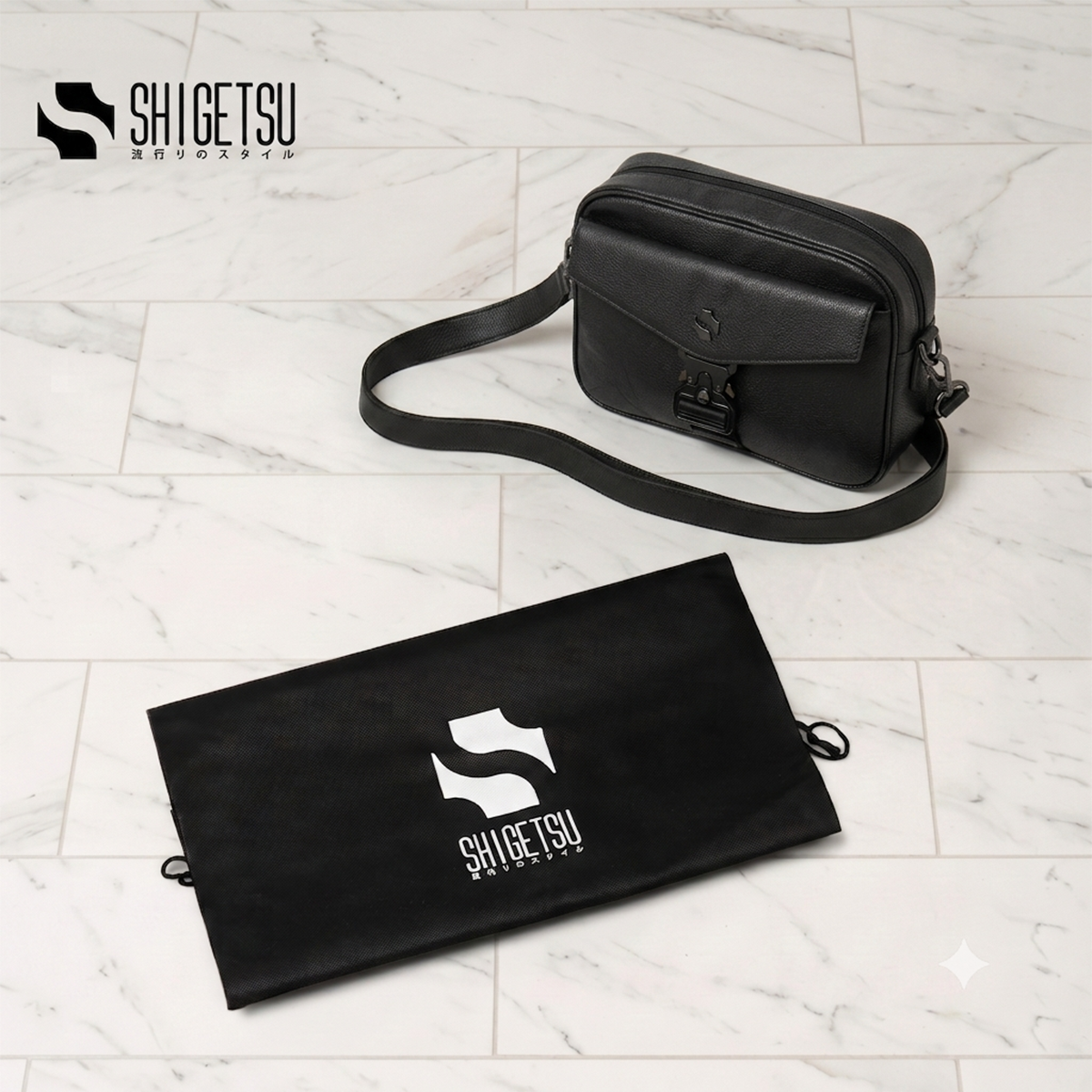 Shigetsu NAGASAKI Leather Sling Bag for Men