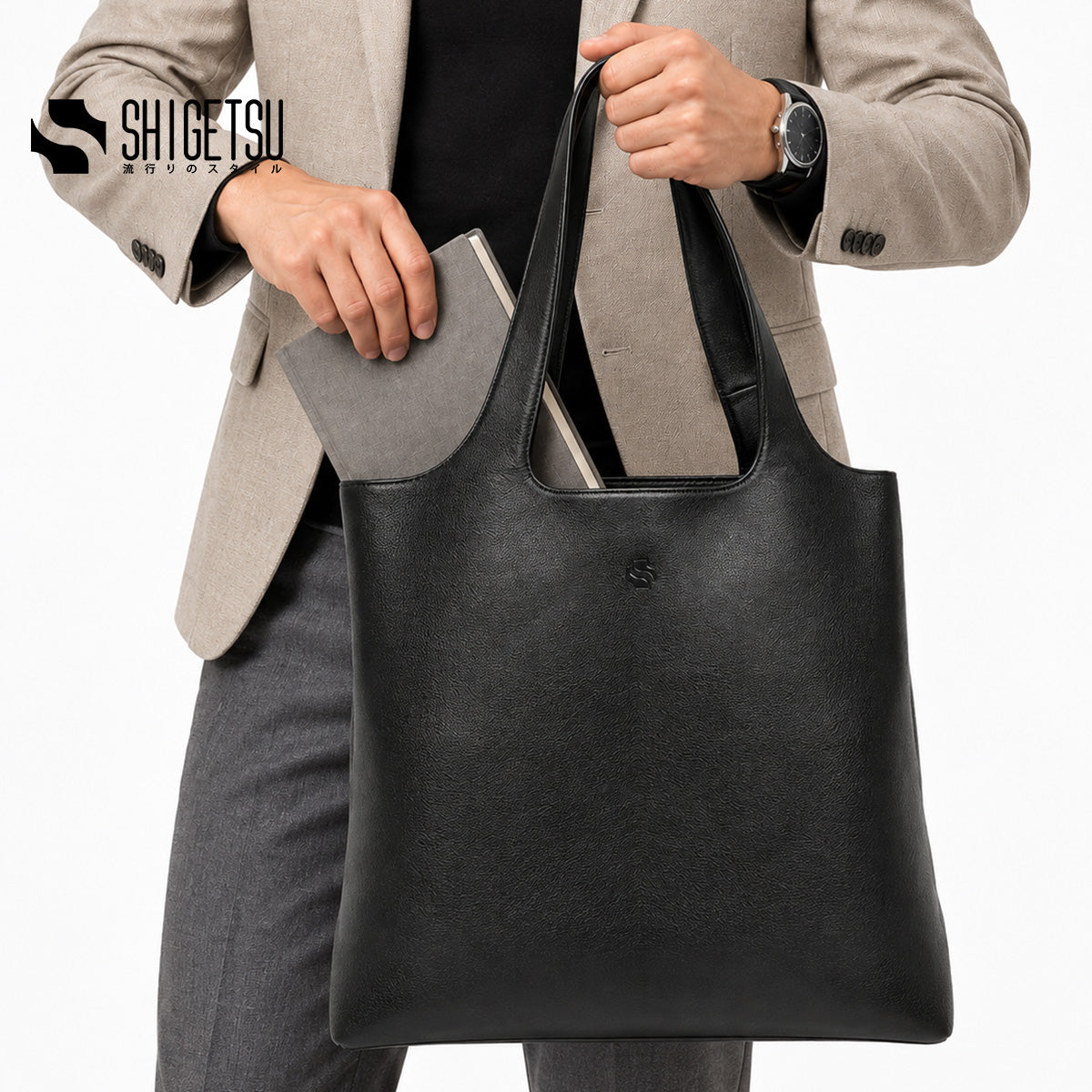 Shigetsu NISHIO Leather Totebag for Men
