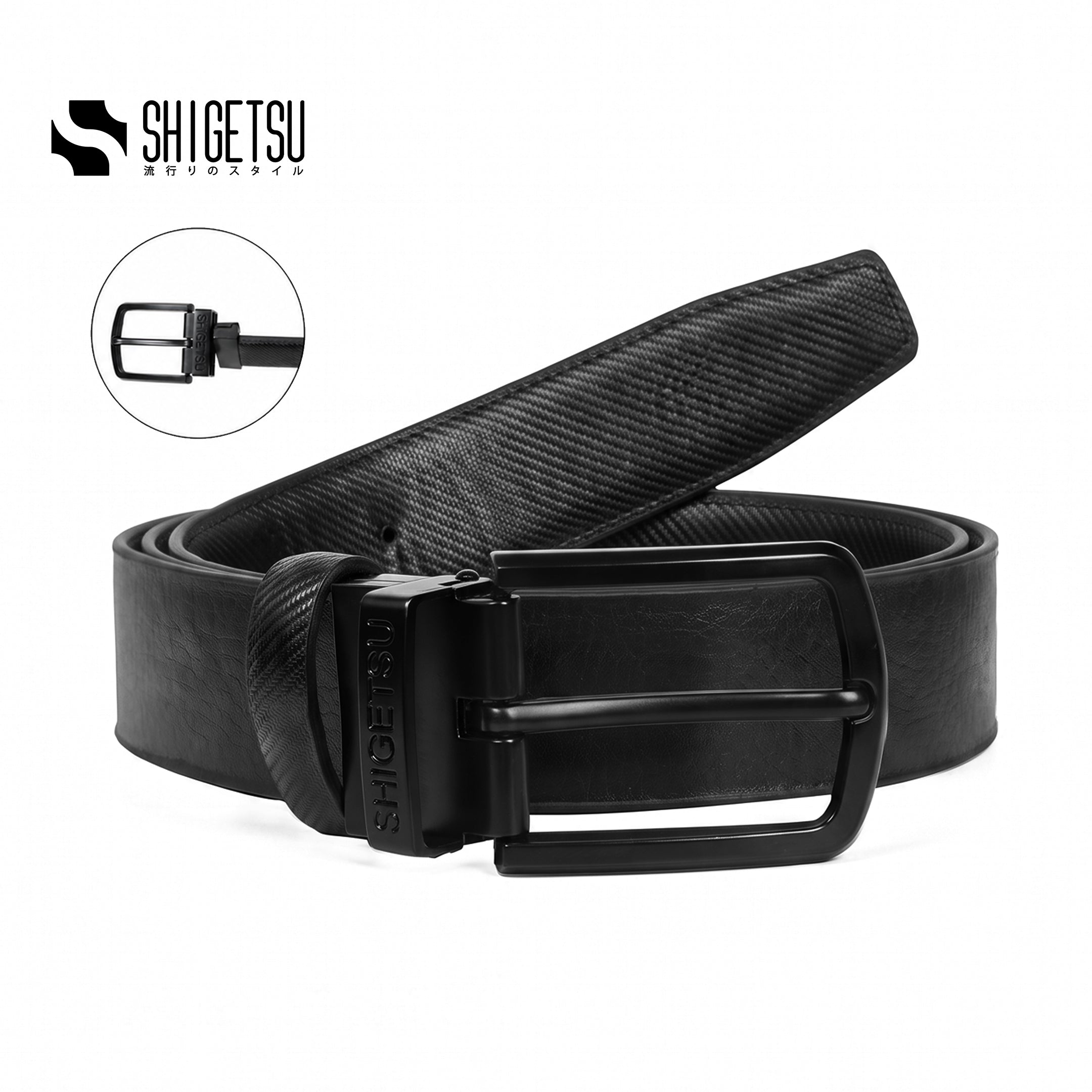 Shigetsu TAMANO Reversible Leather Belt for Men