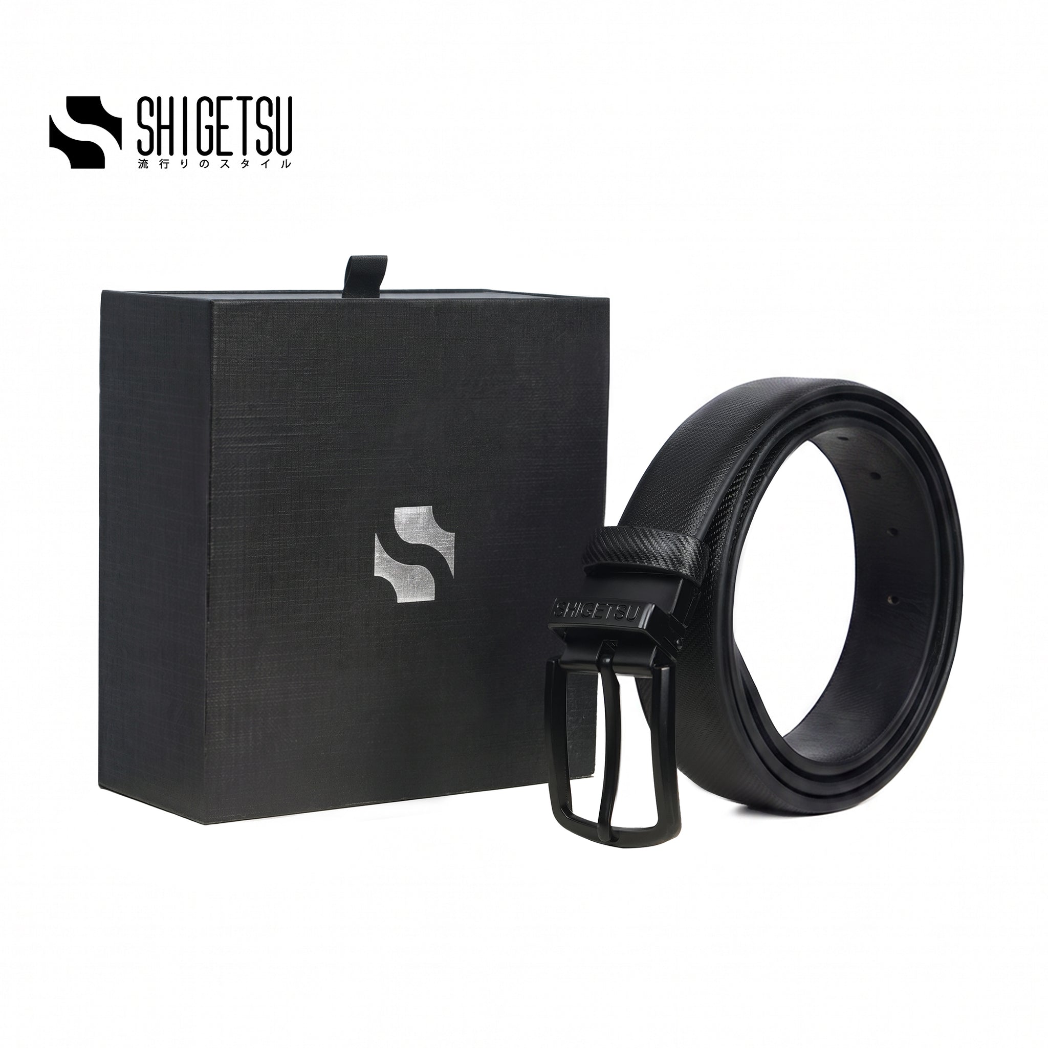 Shigetsu TAMANO Reversible Leather Belt for Men