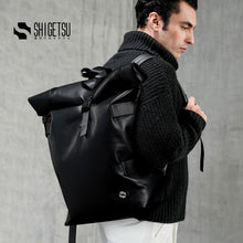 Load image into Gallery viewer, Shigetsu ASAKA Leather Backpack  for School Men