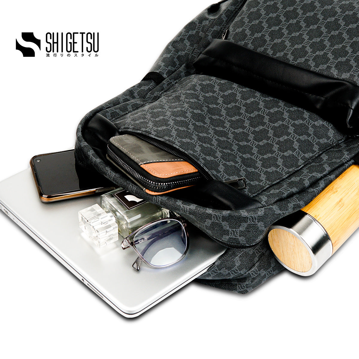 Signature EBINO Monogram Backpack for School Men