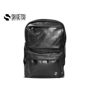 Shigetsu EBINO Debossed Monogram Leather Bag for School for men