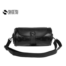 Load image into Gallery viewer, Shigetsu ESASHI Debossed Monogram Bag Leather barrel Slingbag for men