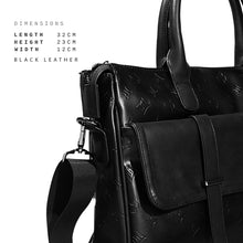 Load image into Gallery viewer, Shigetsu FUJISAWA Debossed Monogram Bag Leather Sling Bag for School for Men