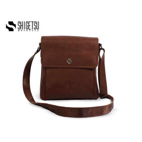 Shigetsu GERO Brown Leather sling bag for men Bag