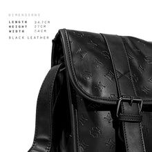 Load image into Gallery viewer, Shigetsu GOJO Debossed Monogram Bag Leather Sling Bag for School Crossbody bag for Men