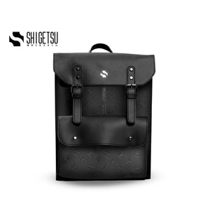 Shigetsu HOKKAIDO Debossed Monogram Bag for School Leather Backpack for men