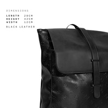 Load image into Gallery viewer, Shigetsu HYUGA Debossed Monogram Bag Leather Backpack for School men