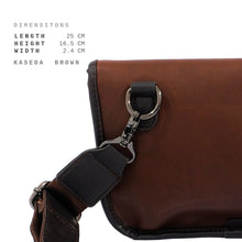 Load image into Gallery viewer, Shigetsu KASEDA Brown Leather sling Bag  for men