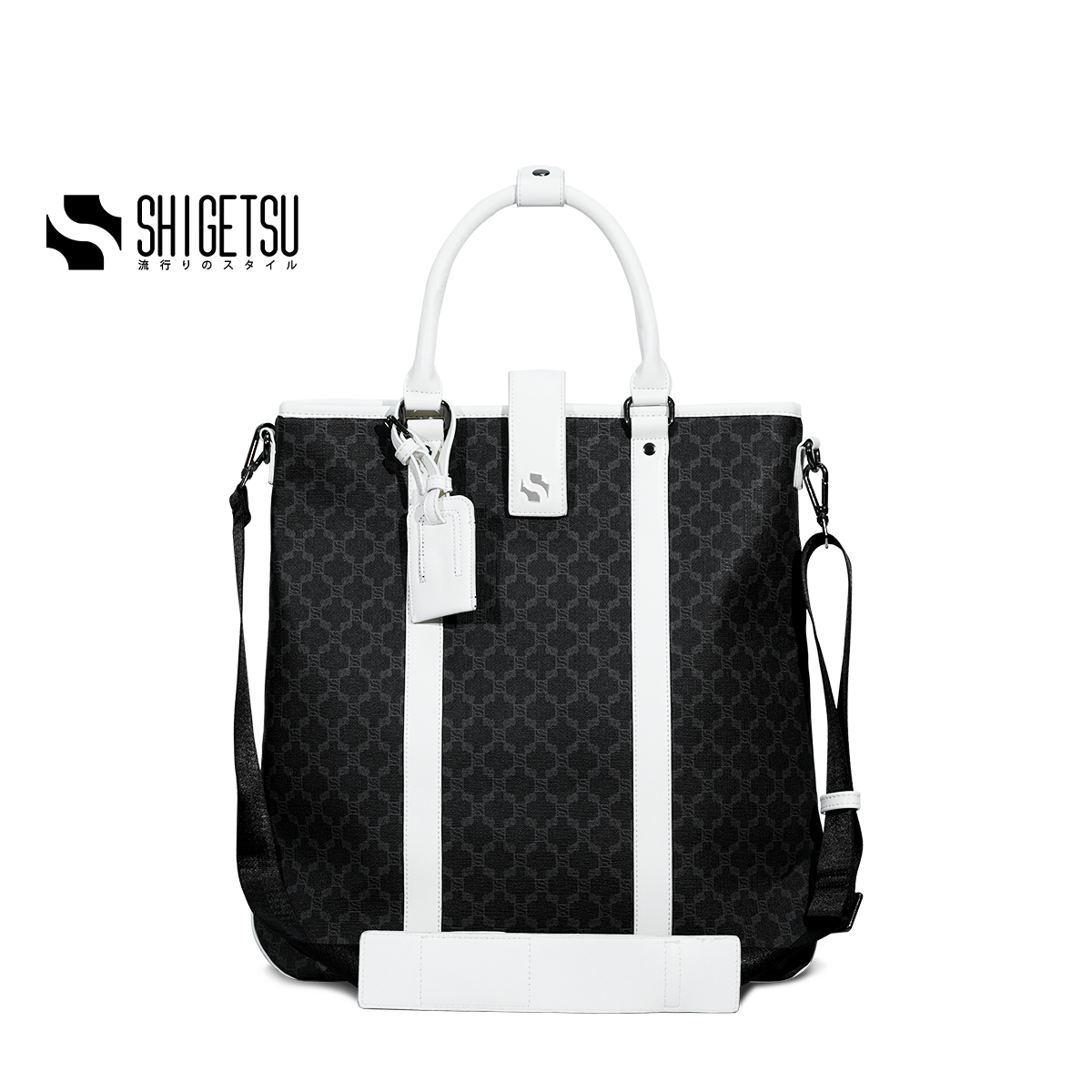 Shigetsu Signature KAWANISHI Monogram Leather Tote Bag for School