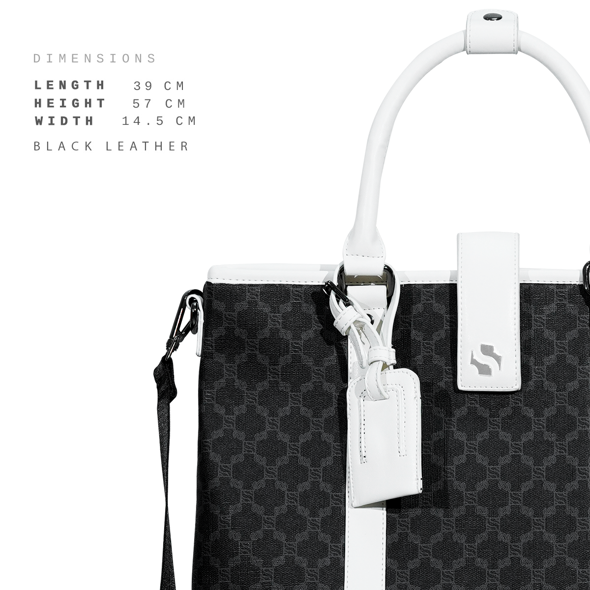 Shigetsu Signature KAWANISHI Monogram Leather Tote Bag for School