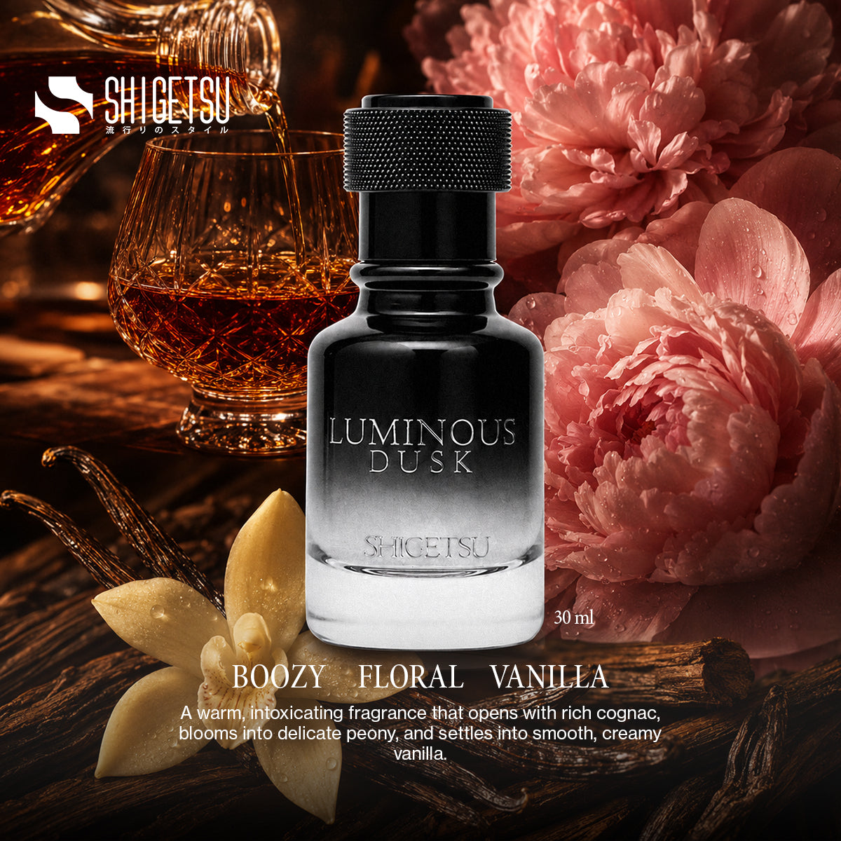 Shigetsu LUMINOUS DUSK 30ml Oil Based Perfume for Men