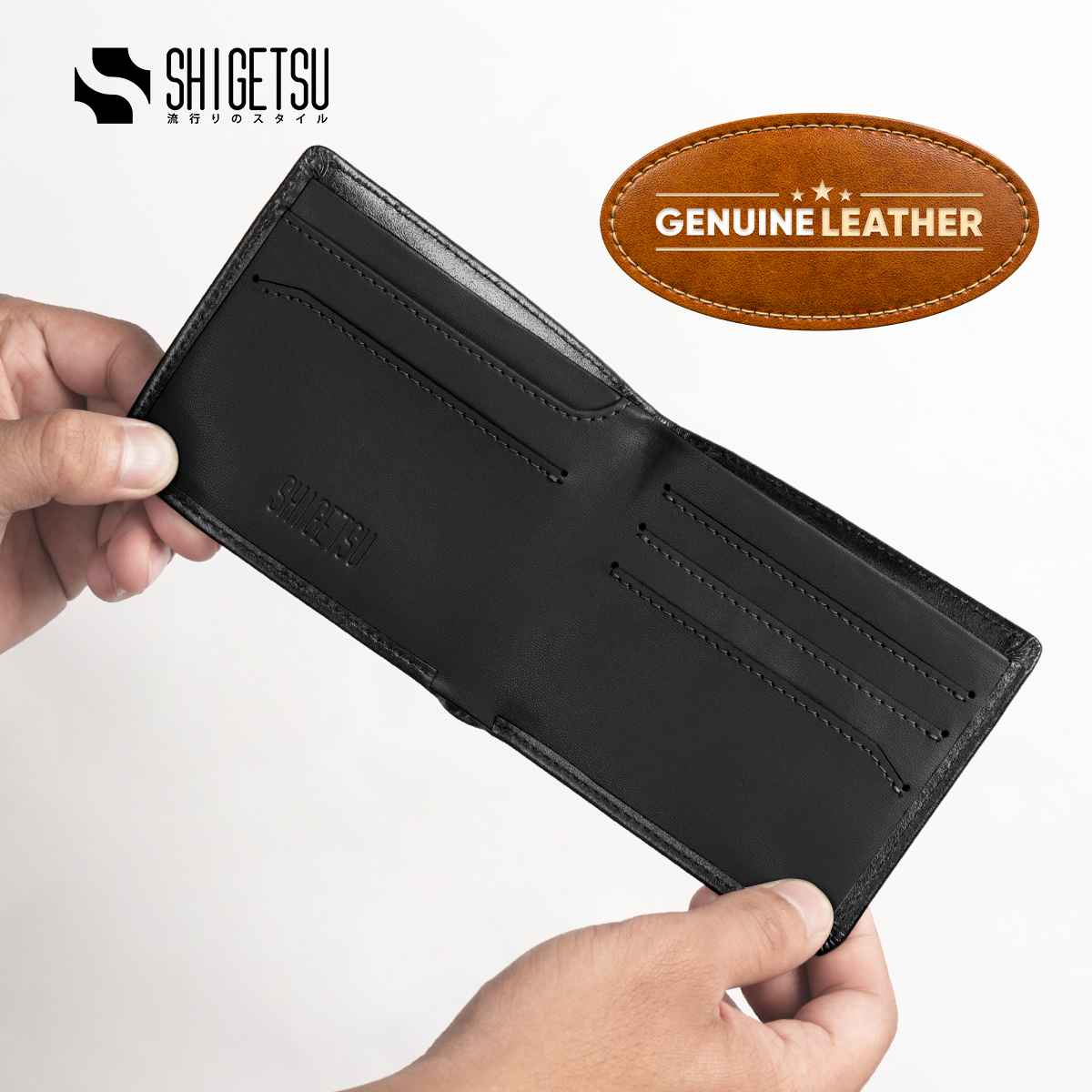 Shigetsu MEIJI Leather Wallet for Men