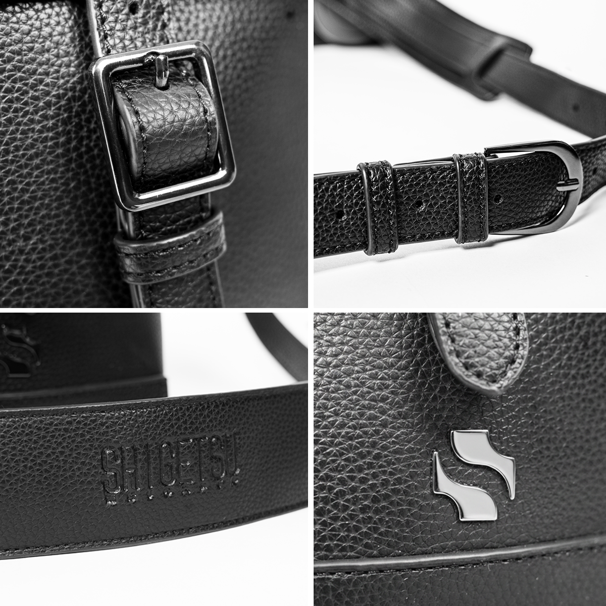 Shigetsu MICHI Leather Sling Bag  for Men